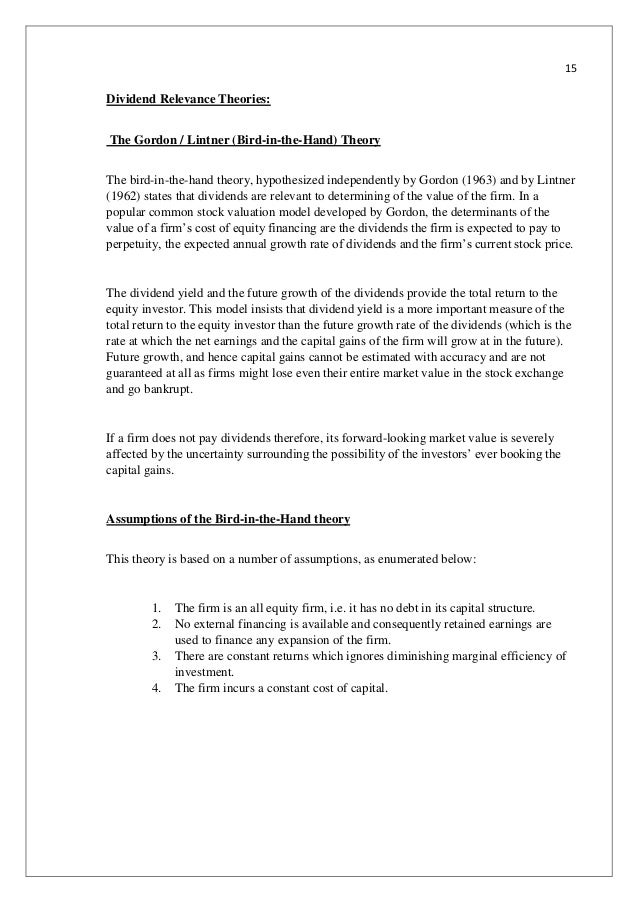 effect of dividend policy impact of dividend policy on firm value